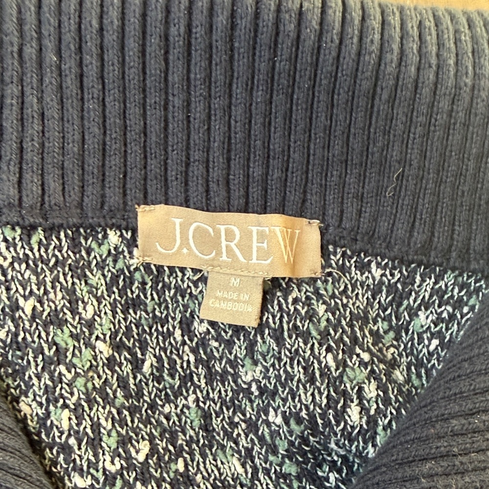 J. Crew Navy Tweed Button-Front Cardigan - Picture 2 of 4